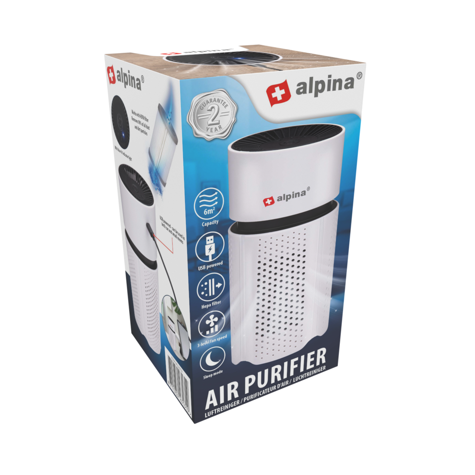 alpina Luchtreiniger HEPA 6m2 - maximondo