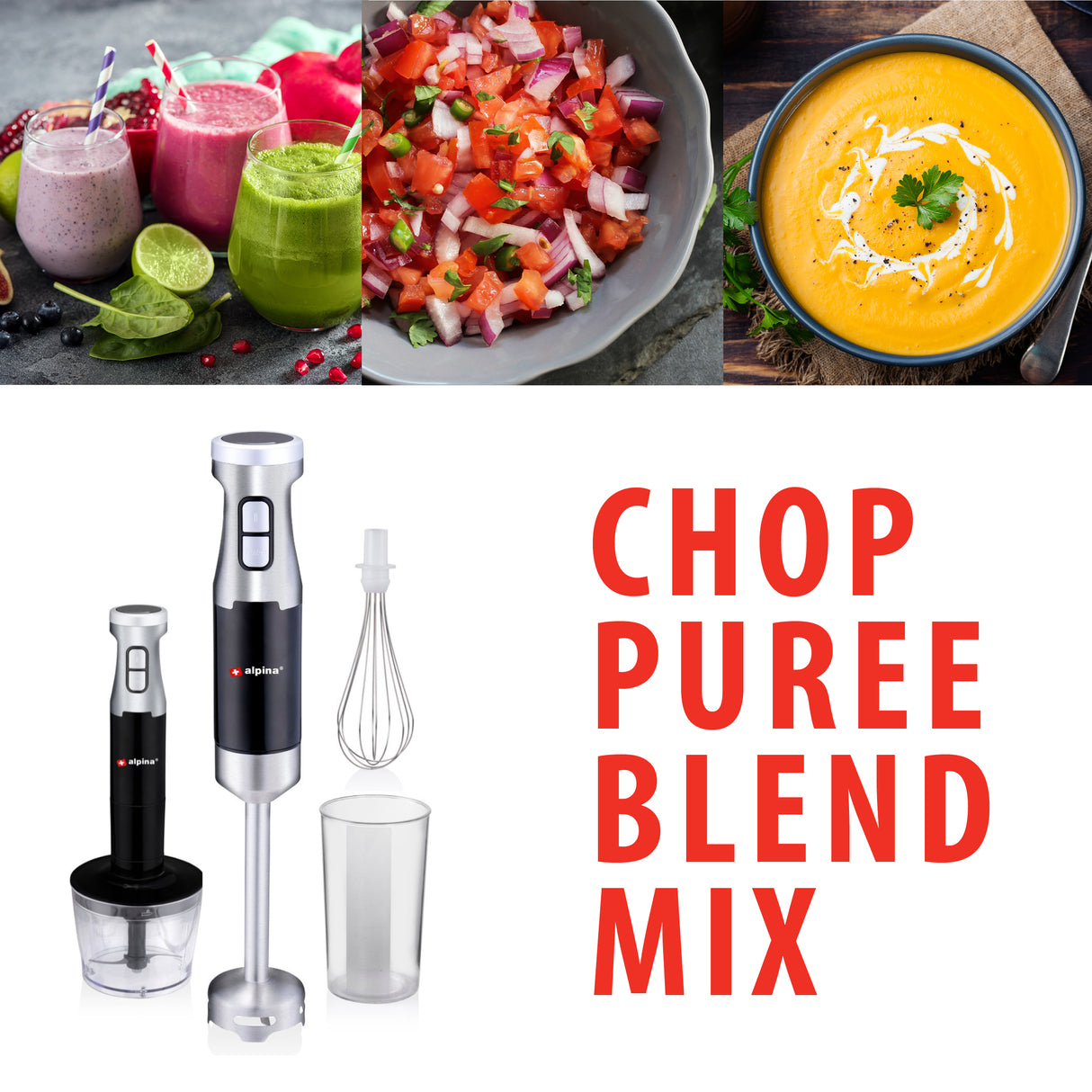 alpina Staafmixer Set 1000W