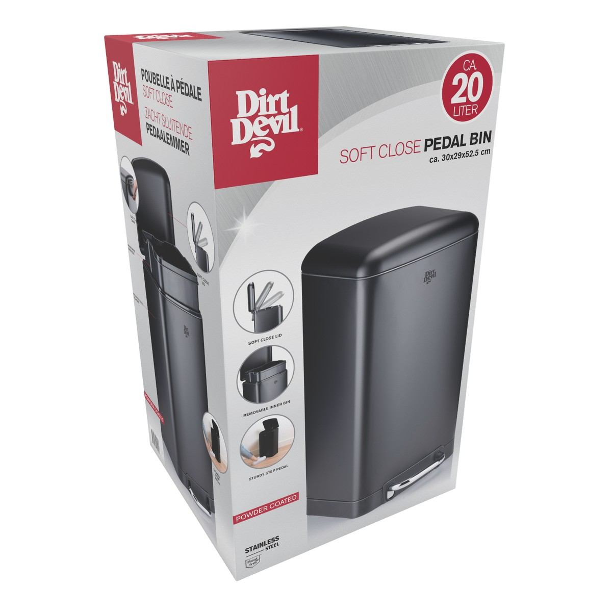 Dirt Devil Pedaalemmer 20L, Zwart - maximondo