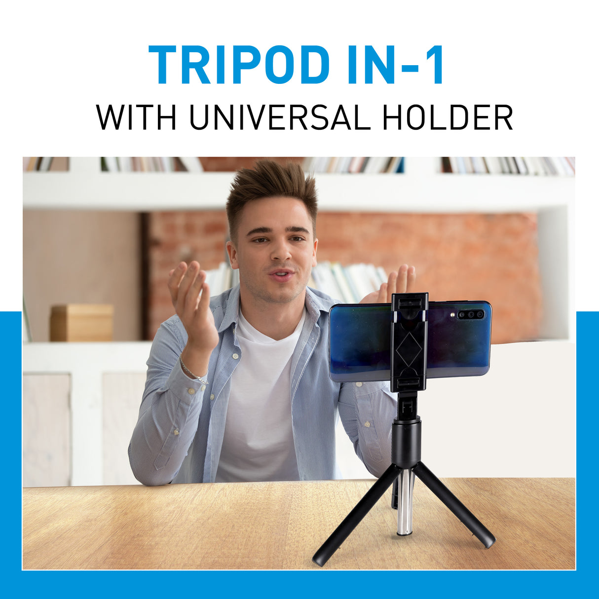 Grundig Selfie Stick & Statief, 120° - maximondo