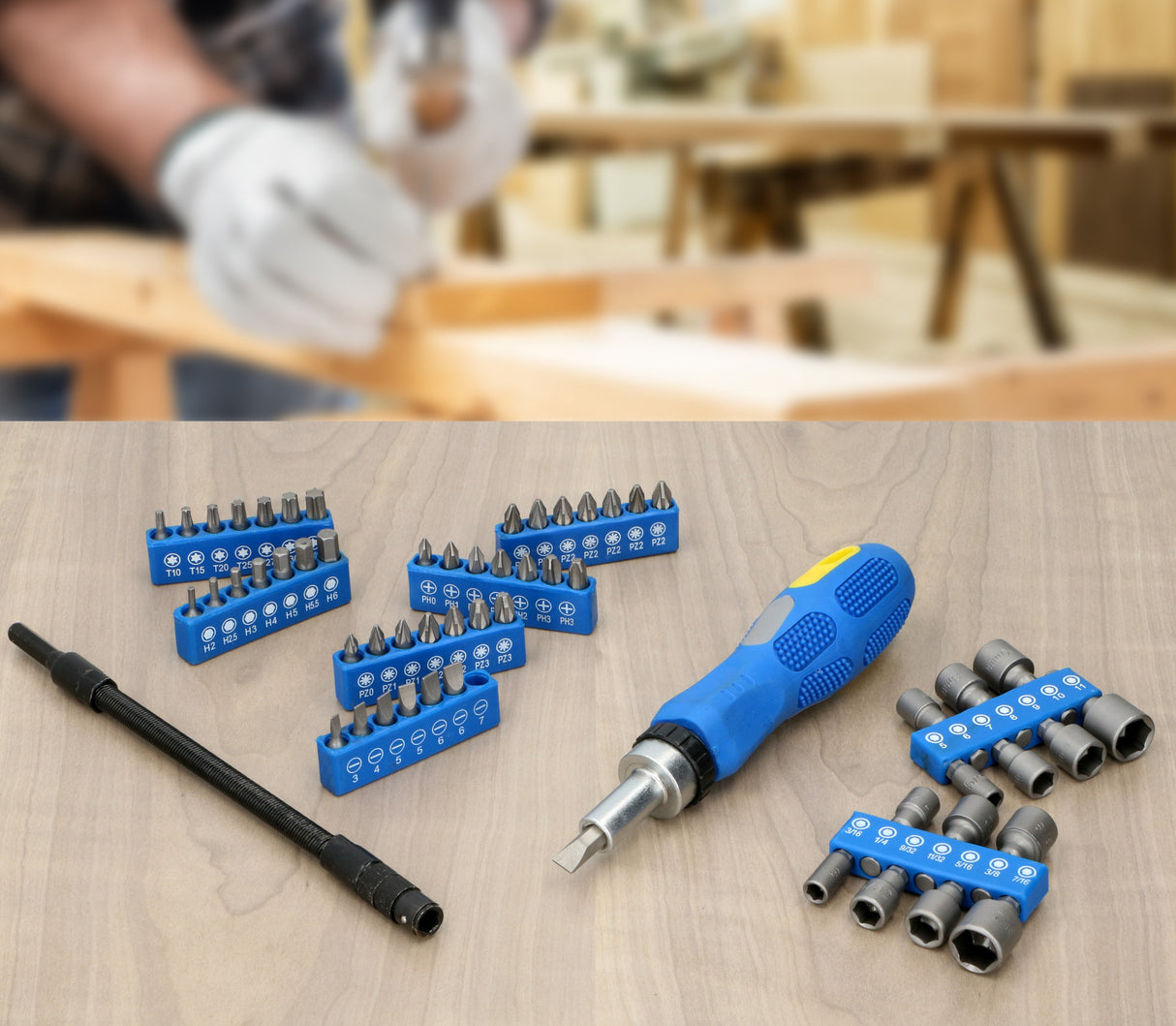 Kinzo Gereedschapset: 58 Stuks - maximondo
