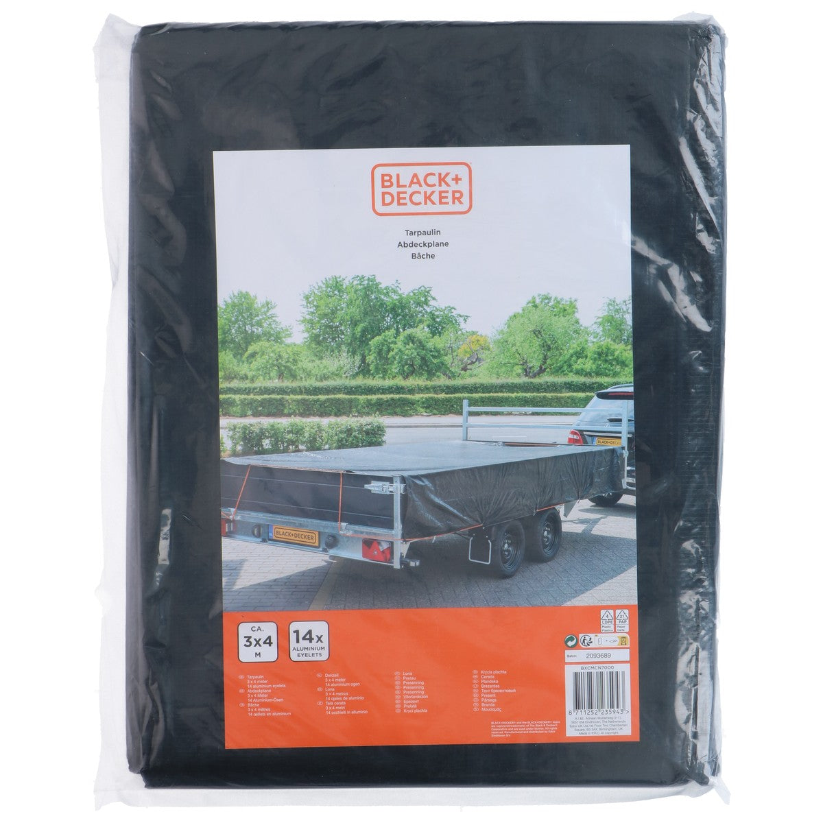 BLACK+DECKER Aanhangwagenzeil 3 x 4 M - maximondo