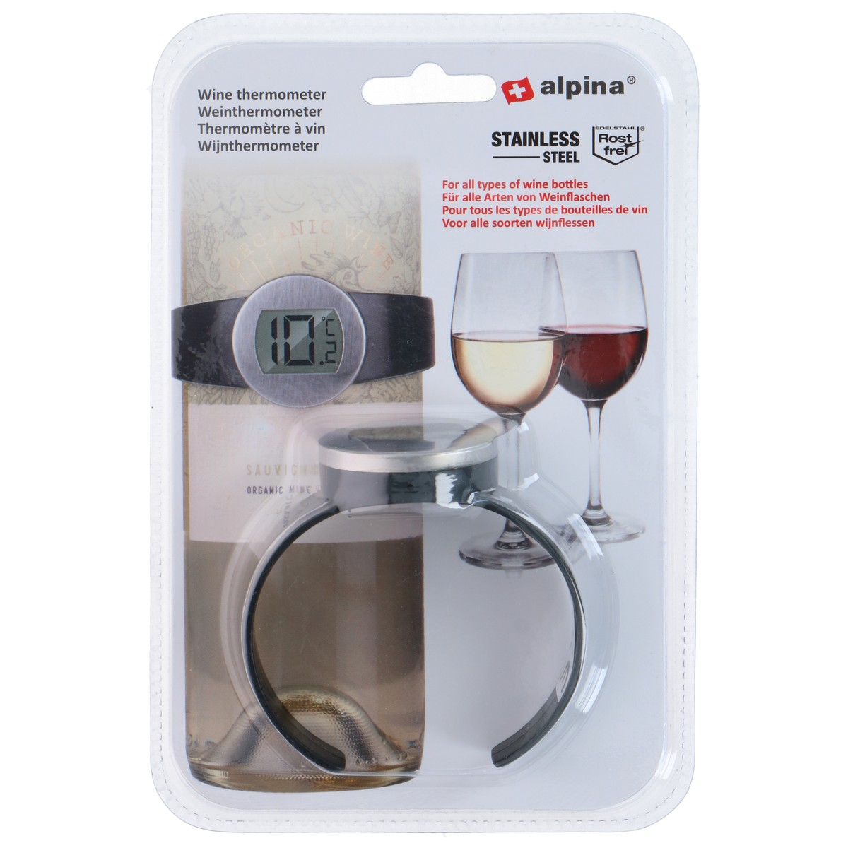alpina Wijnthermometer RVS