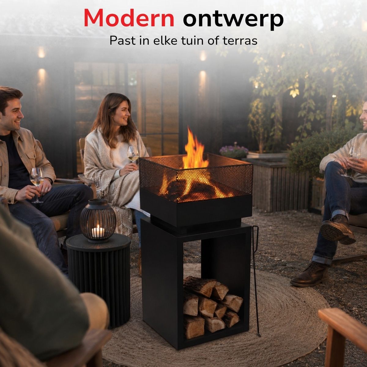 BBQ Collection Vuurkorf 39x39x85 cm - maximondo