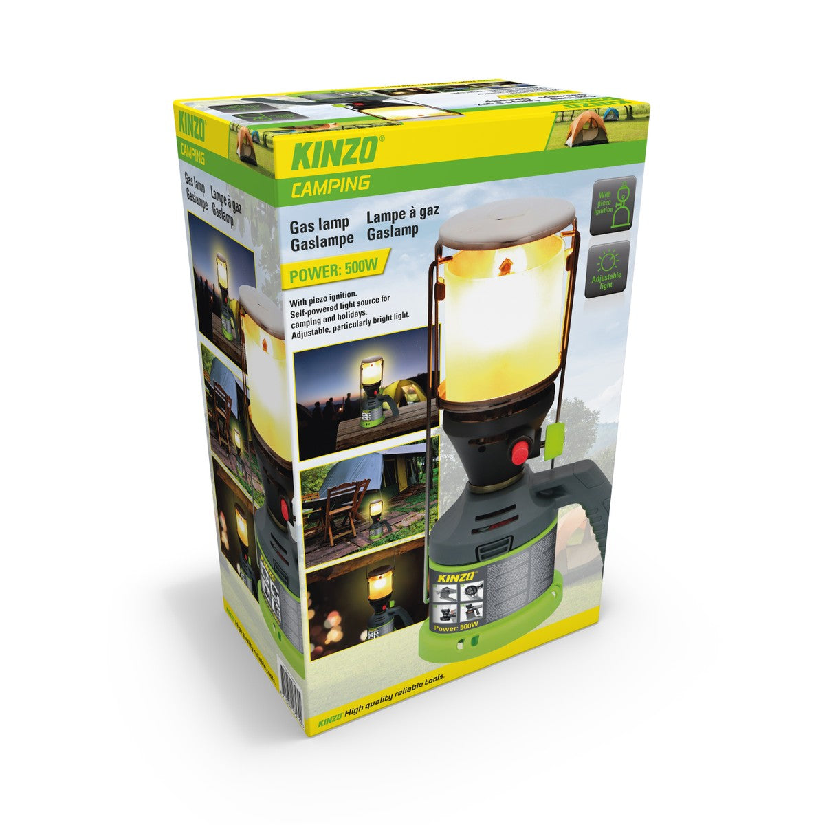Kinzo Gaslamp voor Camping - maximondo