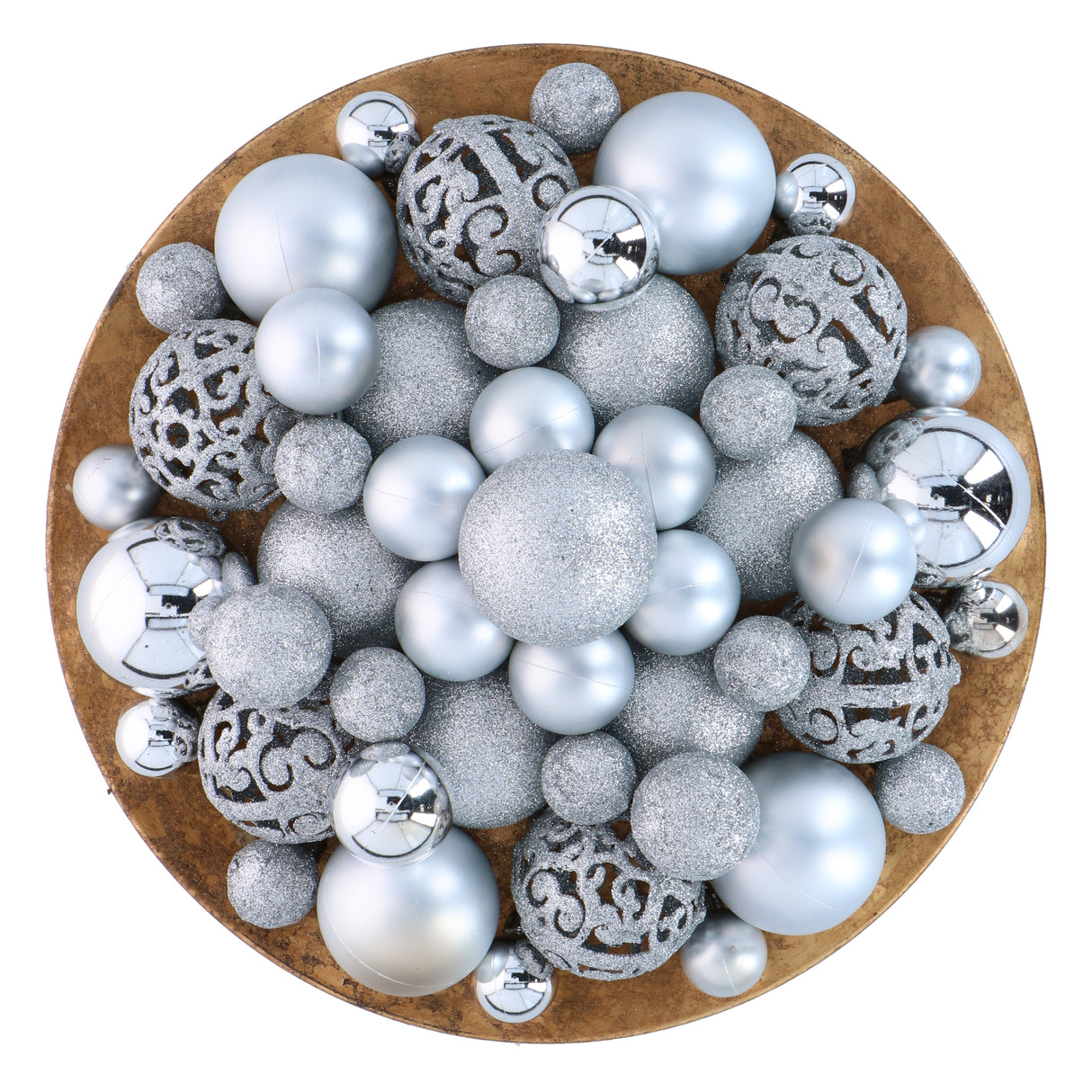 Giftsome Zilveren Kerstballen Set Ø3/4/6 CM - maximondo