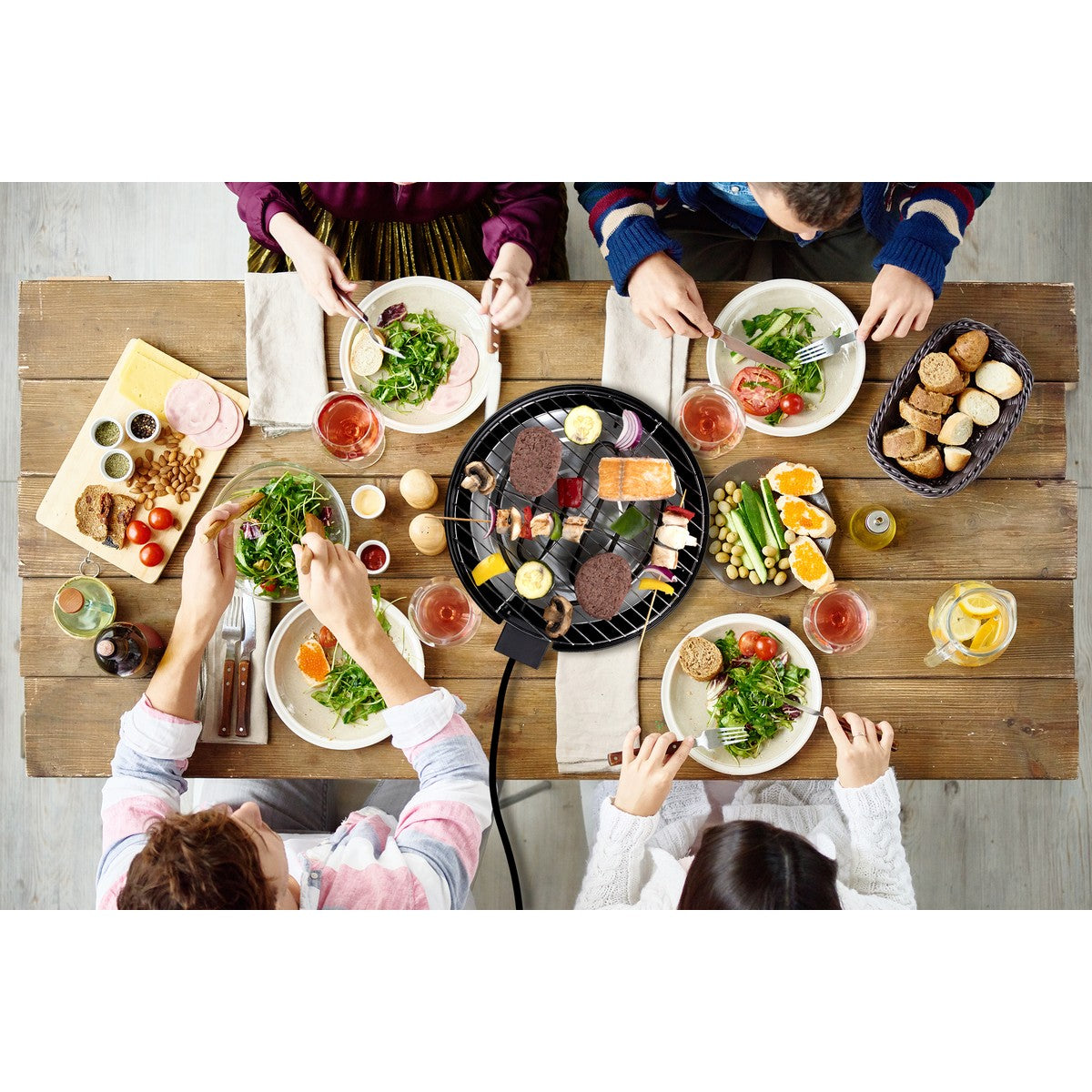 alpina Elektrische BBQ 1250W - Tafel Barbecue zonder Rook