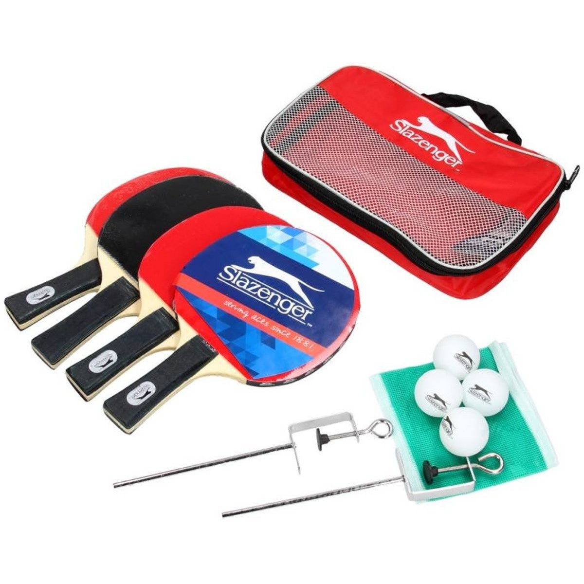 Slazenger Tafeltennisset 4 Pers. Incl. Tas - maximondo