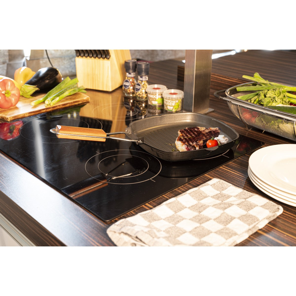 alpina grillpan - Inklapbaar - Anti-aanbaklaag -24x24cm