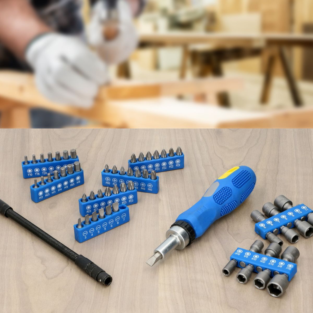 Kinzo Gereedschapset: 58 Stuks - maximondo