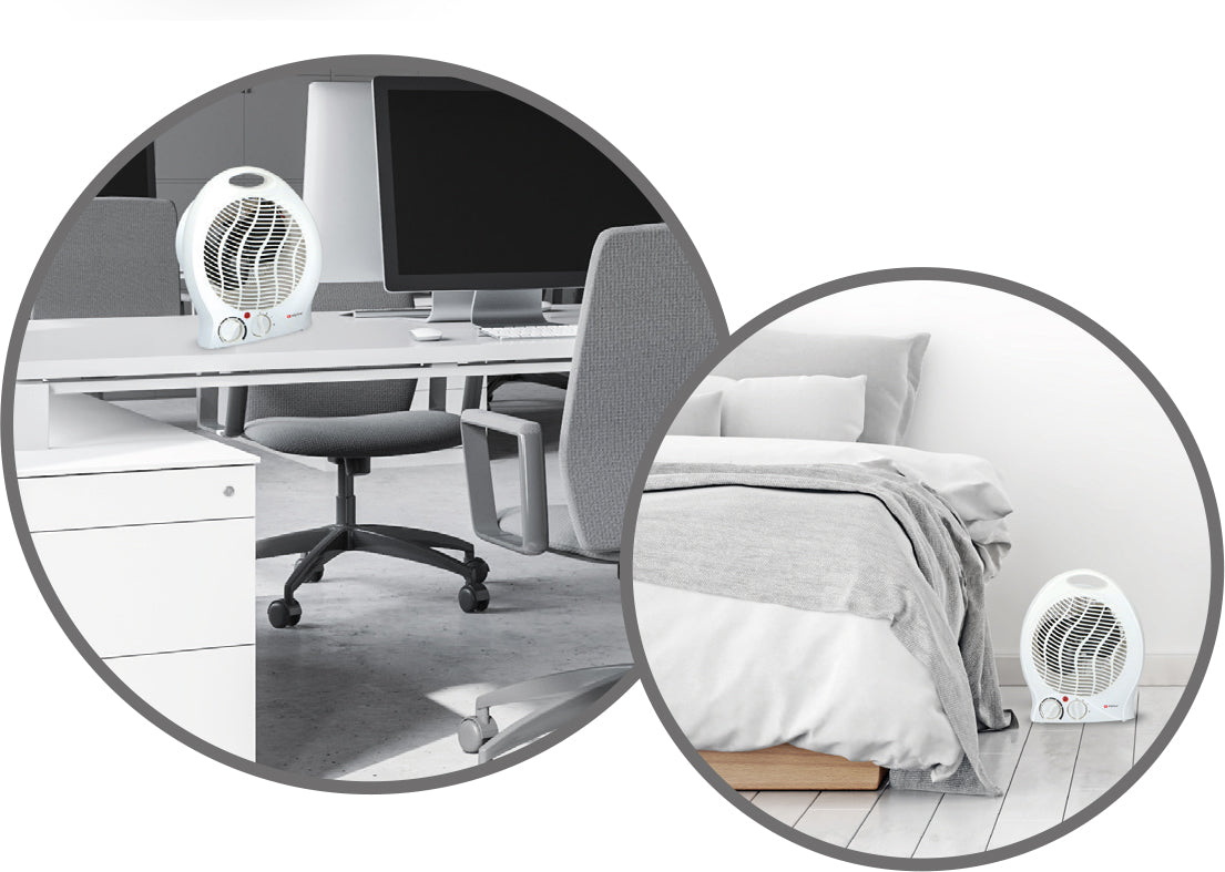 alpina Ventilatorkachel 2000W – 2 Warmtestanden - maximondo
