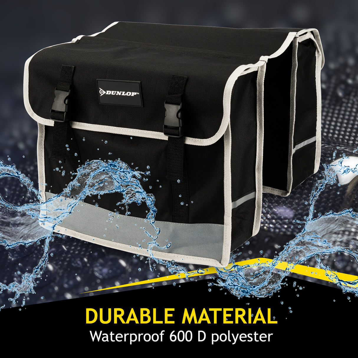 Dunlop Fietstassen Dubbel Waterdicht - Fietstas 36x30x12cm - maximondo