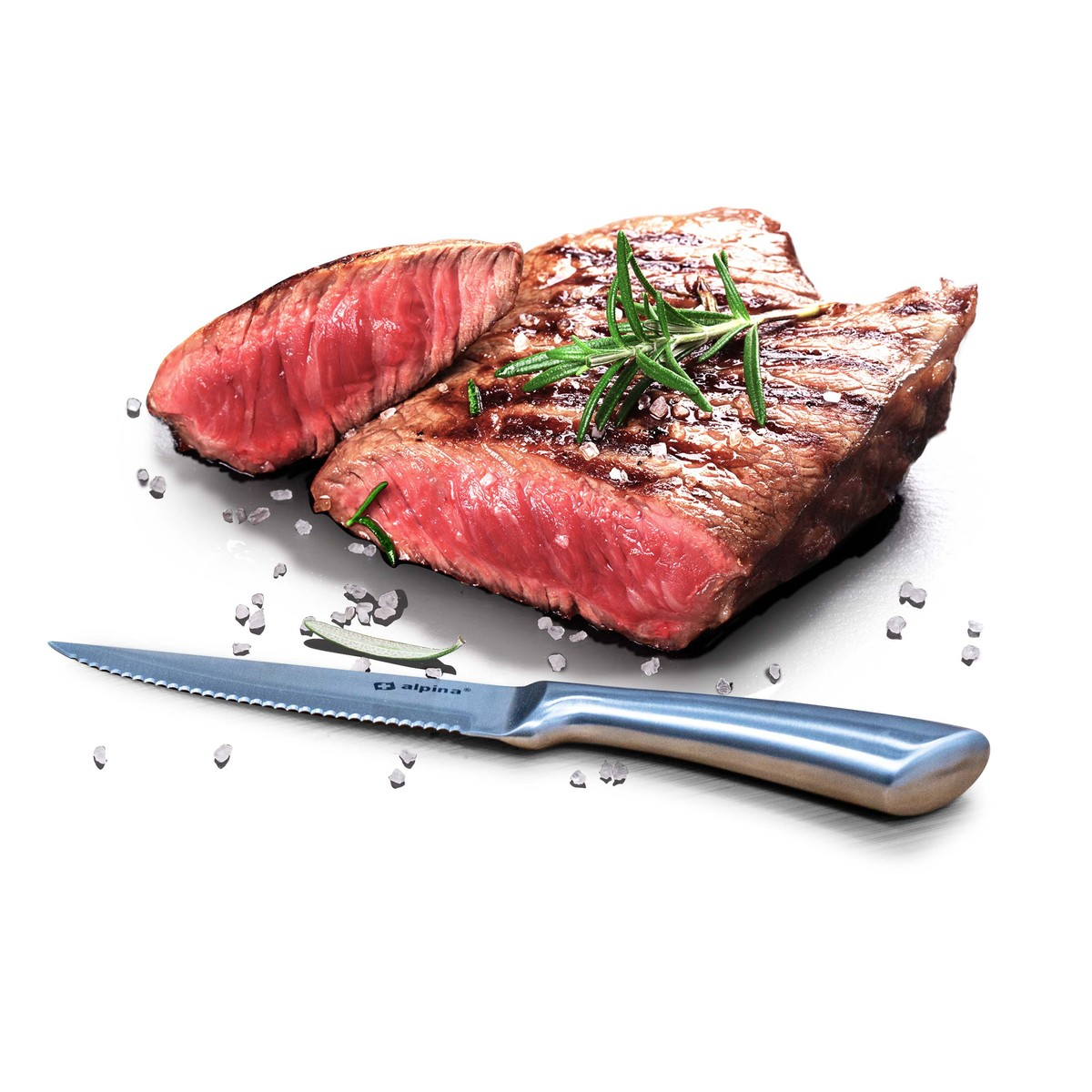 alpina Steakmes in Houten Kist