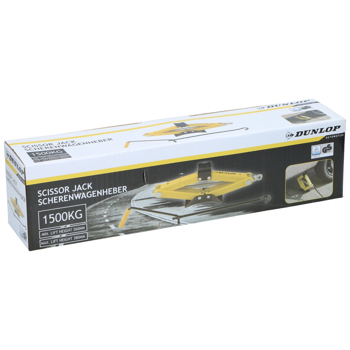 Dunlop Autokrik 1500KG - Geel/Zwart - maximondo