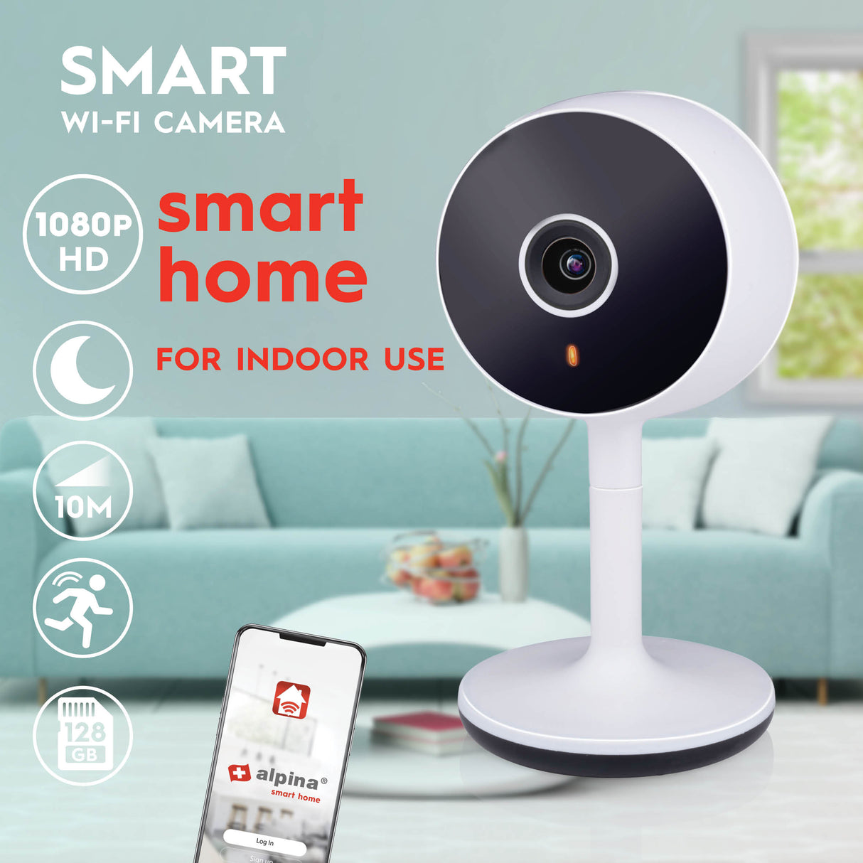 alpina Smart Home Wifi Camera Bewakingscamera