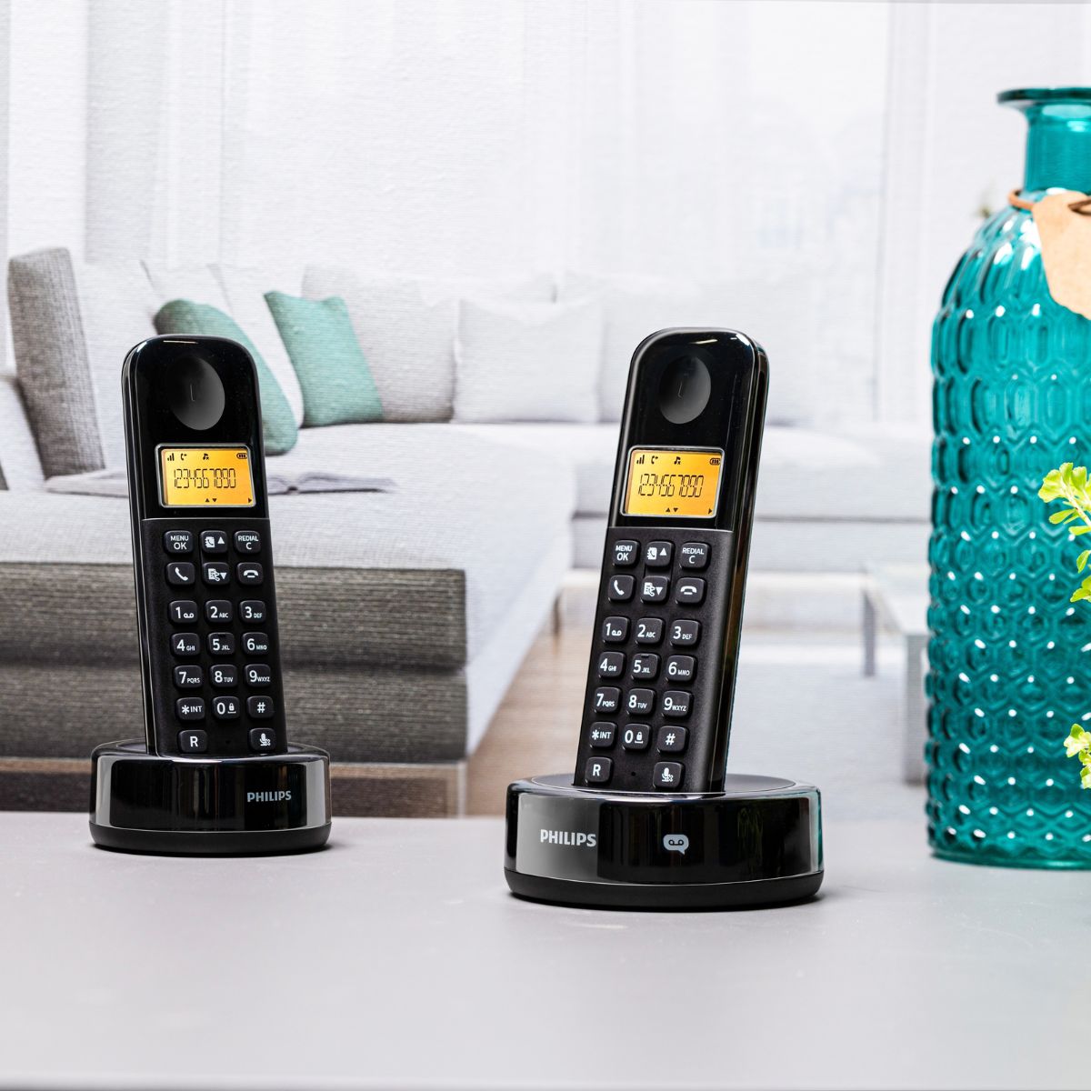 Philips D160 Huistelefoon 2 Handsets – Vaste Telefoon - maximondo