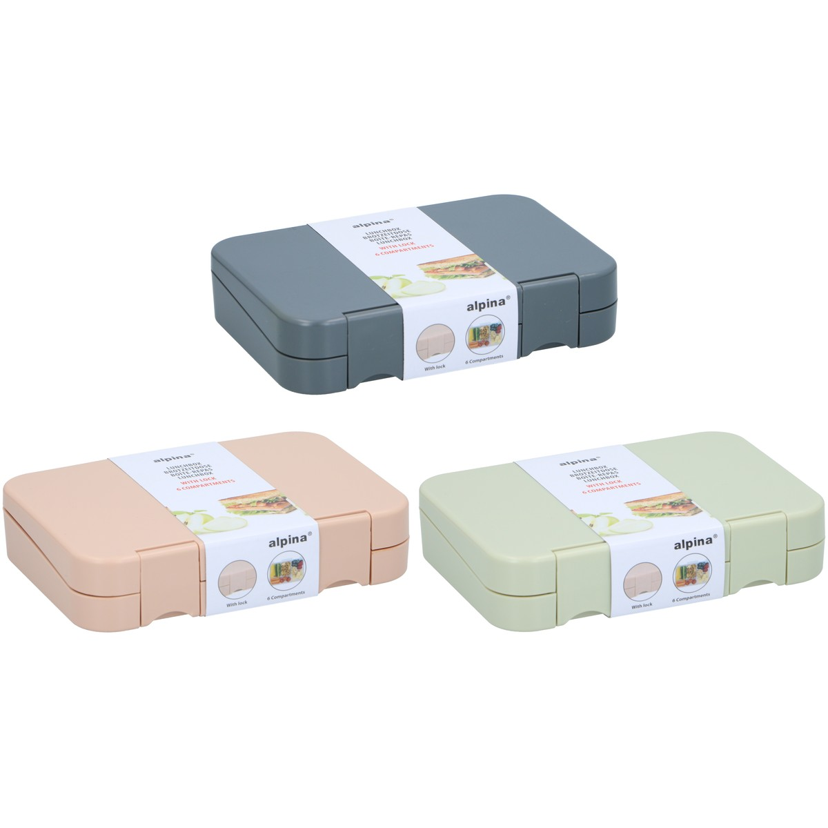 alpina Lunchbox Met Vakken 21x15
