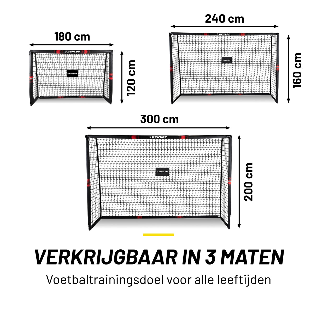 Dunlop Voetbaldoel 180 x 120 x 60cm - maximondo