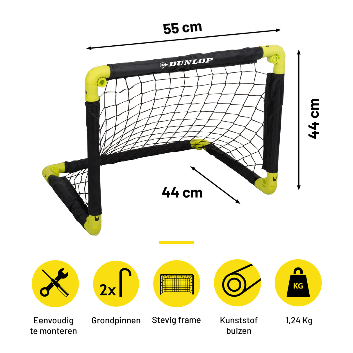 Dunlop Voetbaldoel 50 x 44 x 44cm - Opvouwbaar