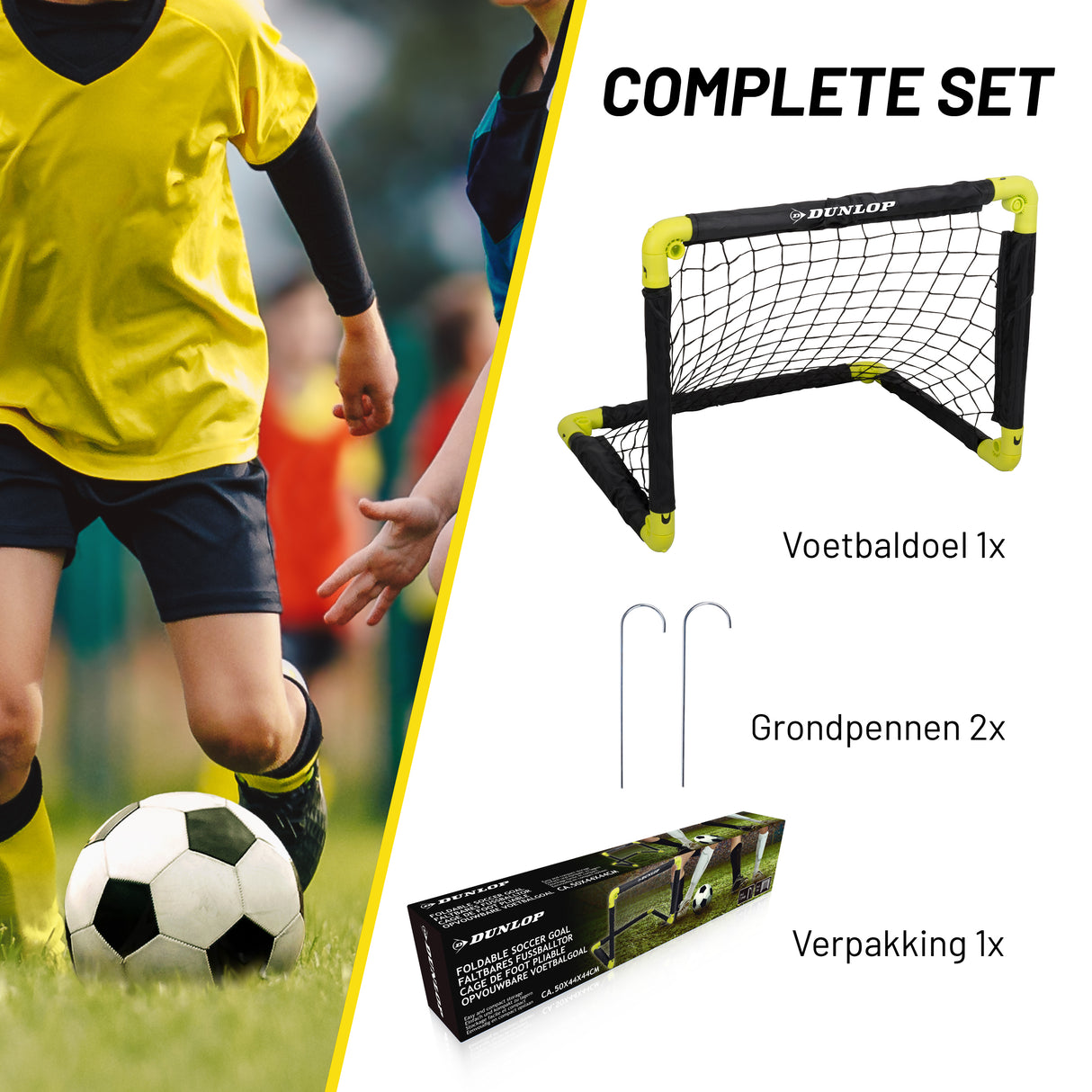 Dunlop Voetbaldoel 50 x 44 x 44cm - Opvouwbaar - maximondo