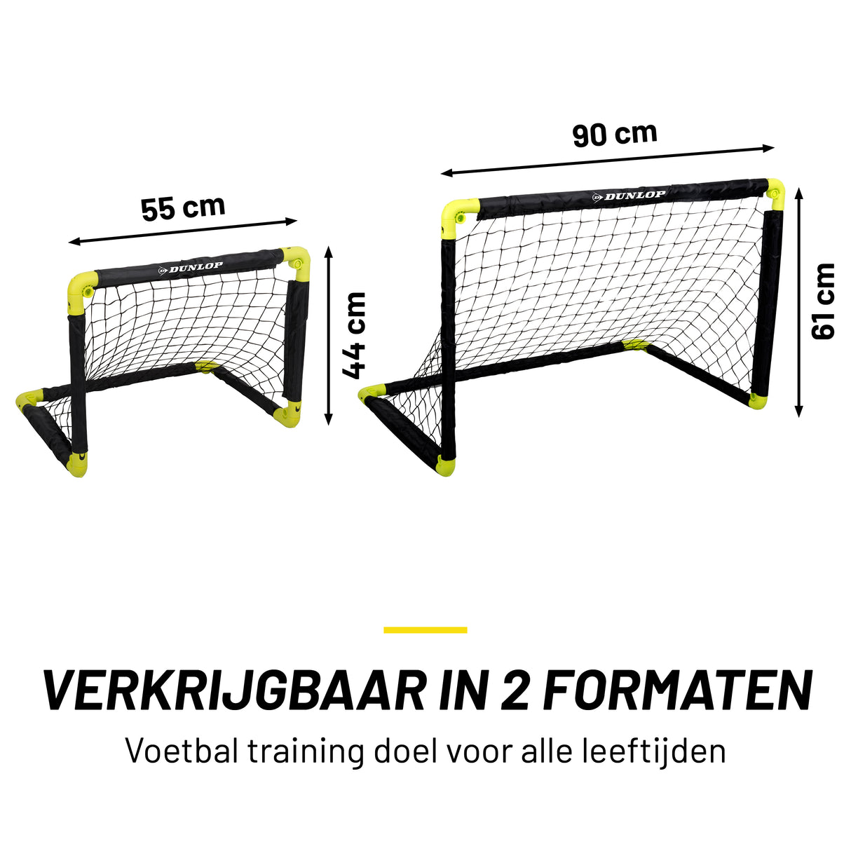 Dunlop Voetbaldoel 50 x 44 x 44cm set van 2 - Opvouwbaar - maximondo