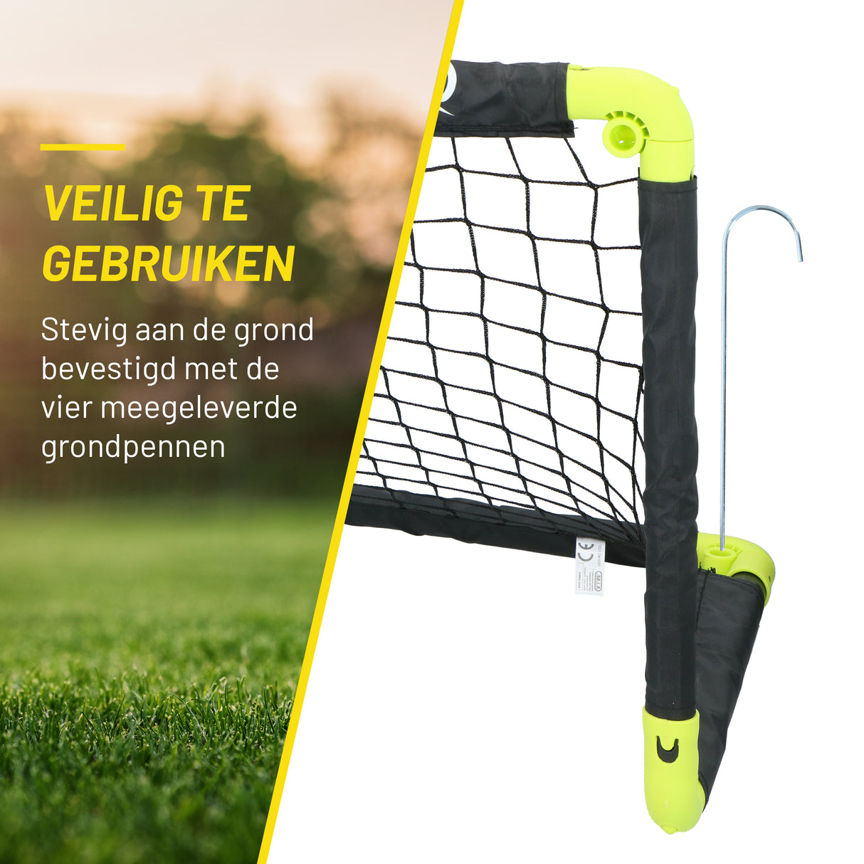 Dunlop Voetbaldoel 50 x 44 x 44cm set van 2 - Opvouwbaar - maximondo