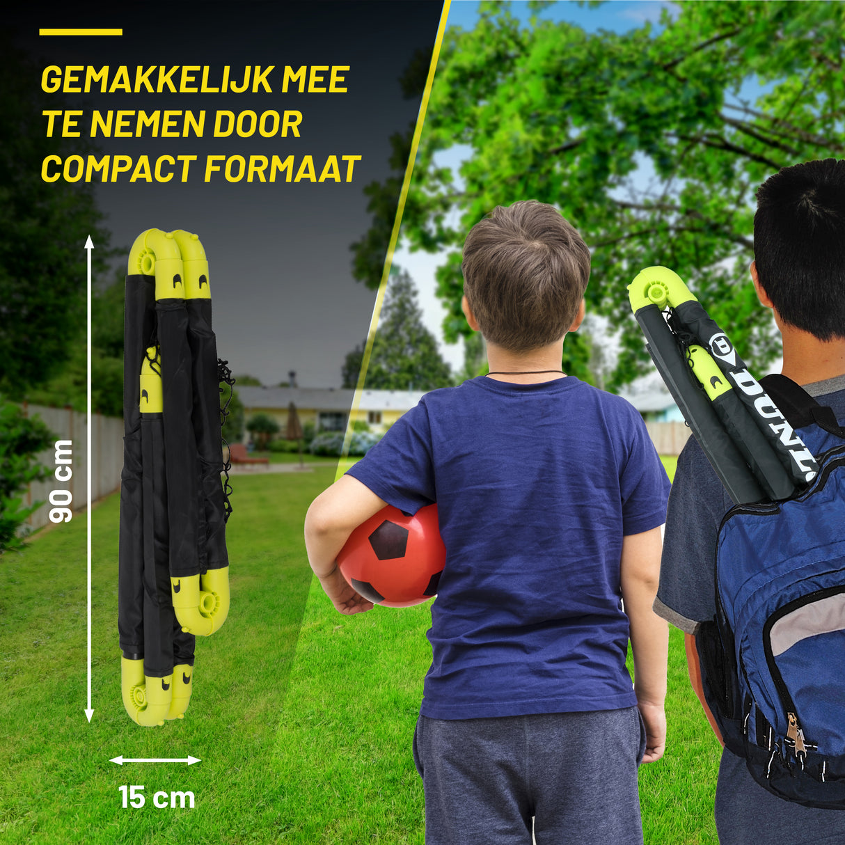 Dunlop Voetbaldoel 90 x 60,5 x 61cm - Opvouwbaar - maximondo