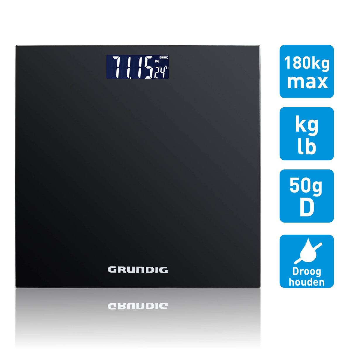 Grundig Personenweegschaal – Digitale Weegschaal - maximondo