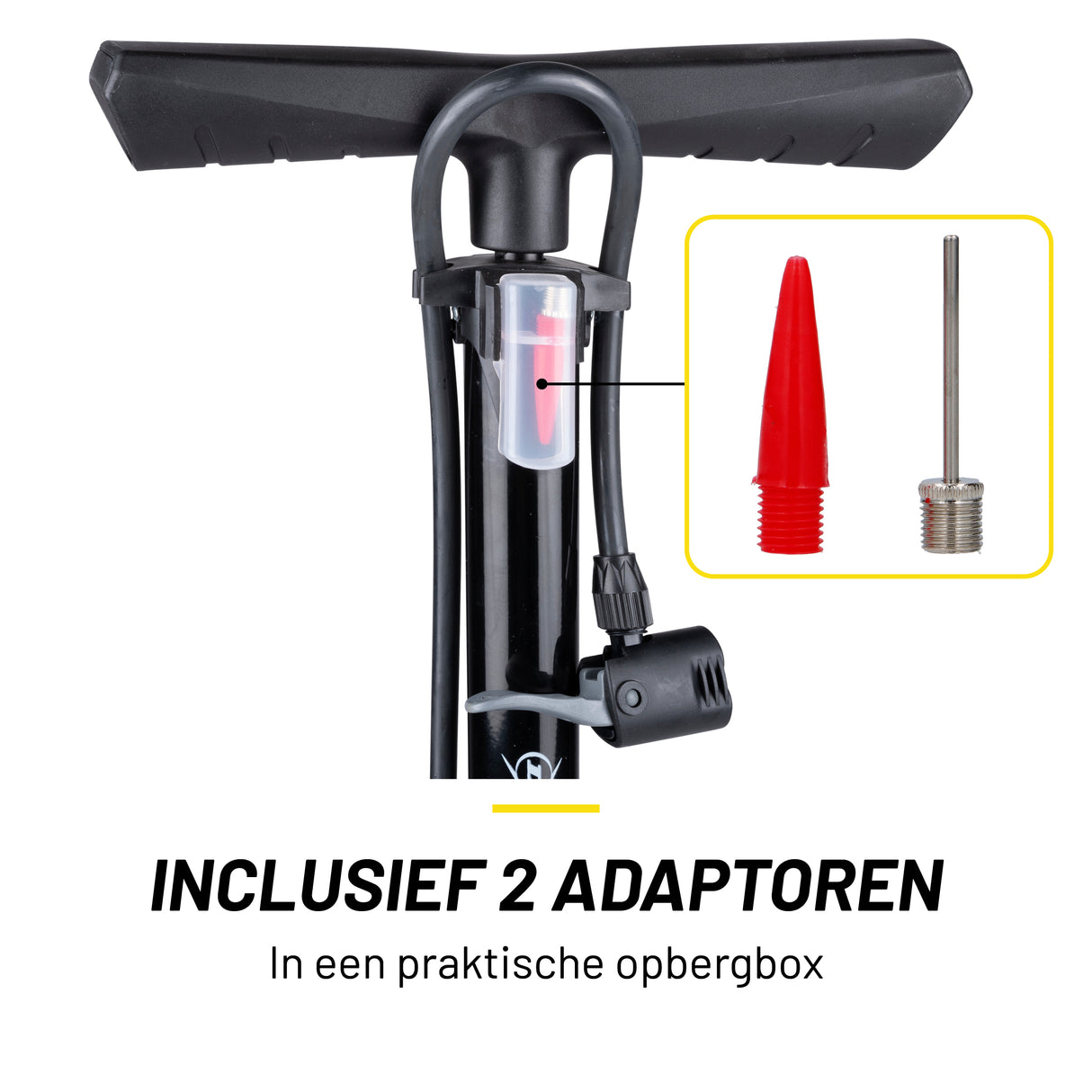 Dunlop Fietspomp met Drukmeter - maximondo