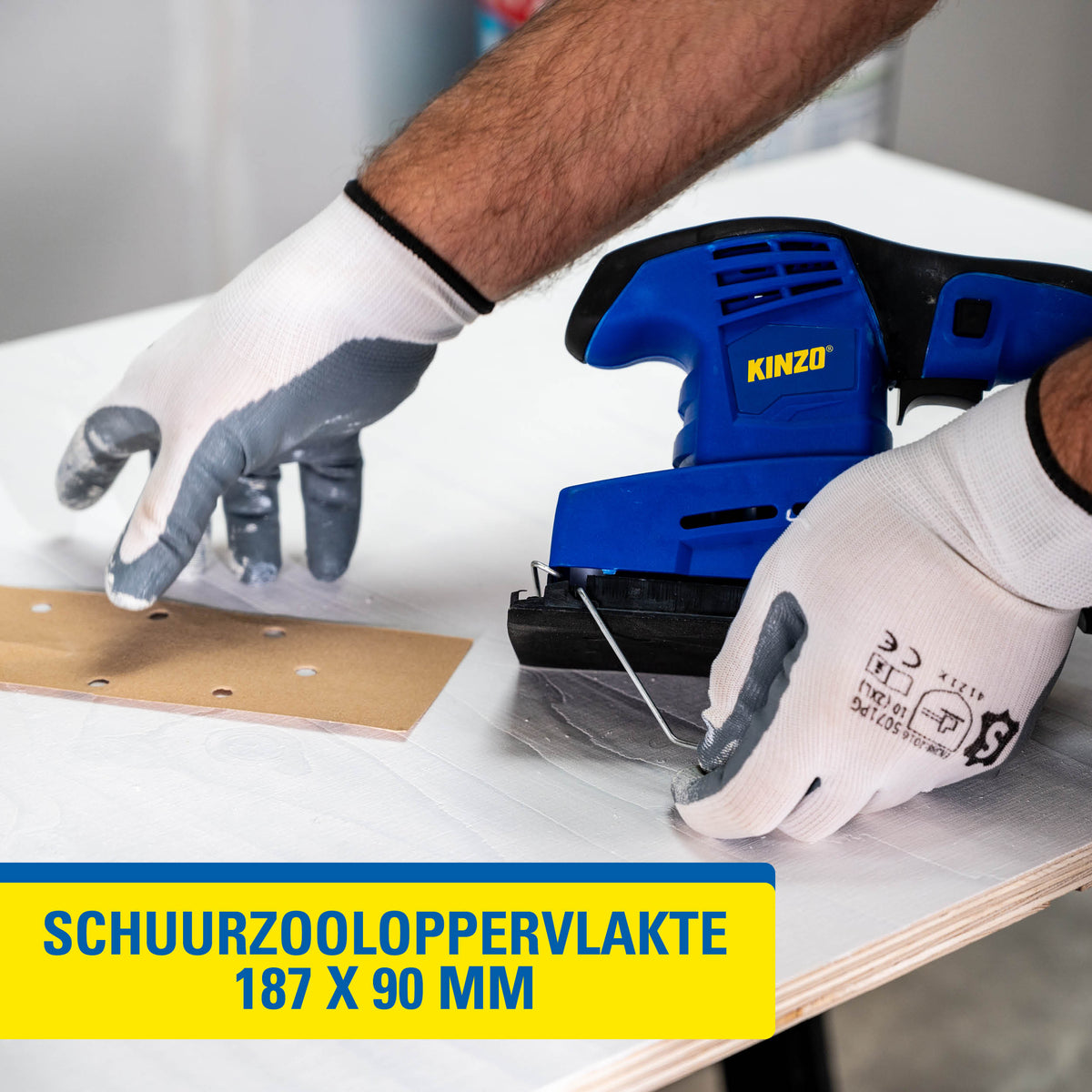 Kinzo Vlakschuurmachine 150W - Schuurmachine voor Hout - maximondo