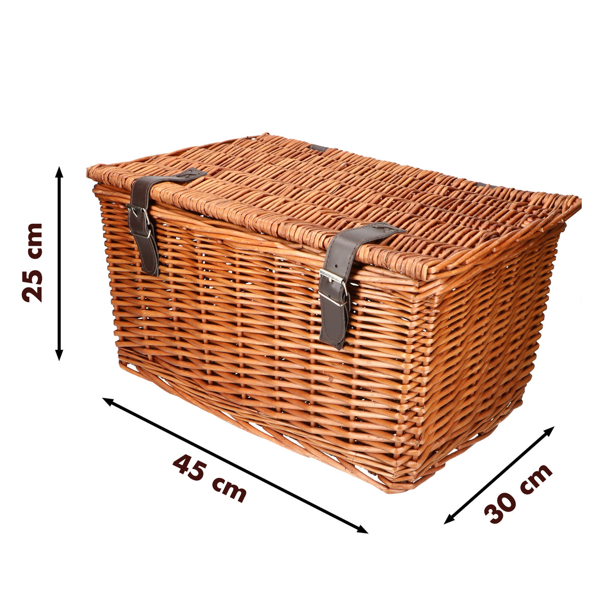 Bicycle Gear Rieten Fietsmand Voor 45x30x25cm
