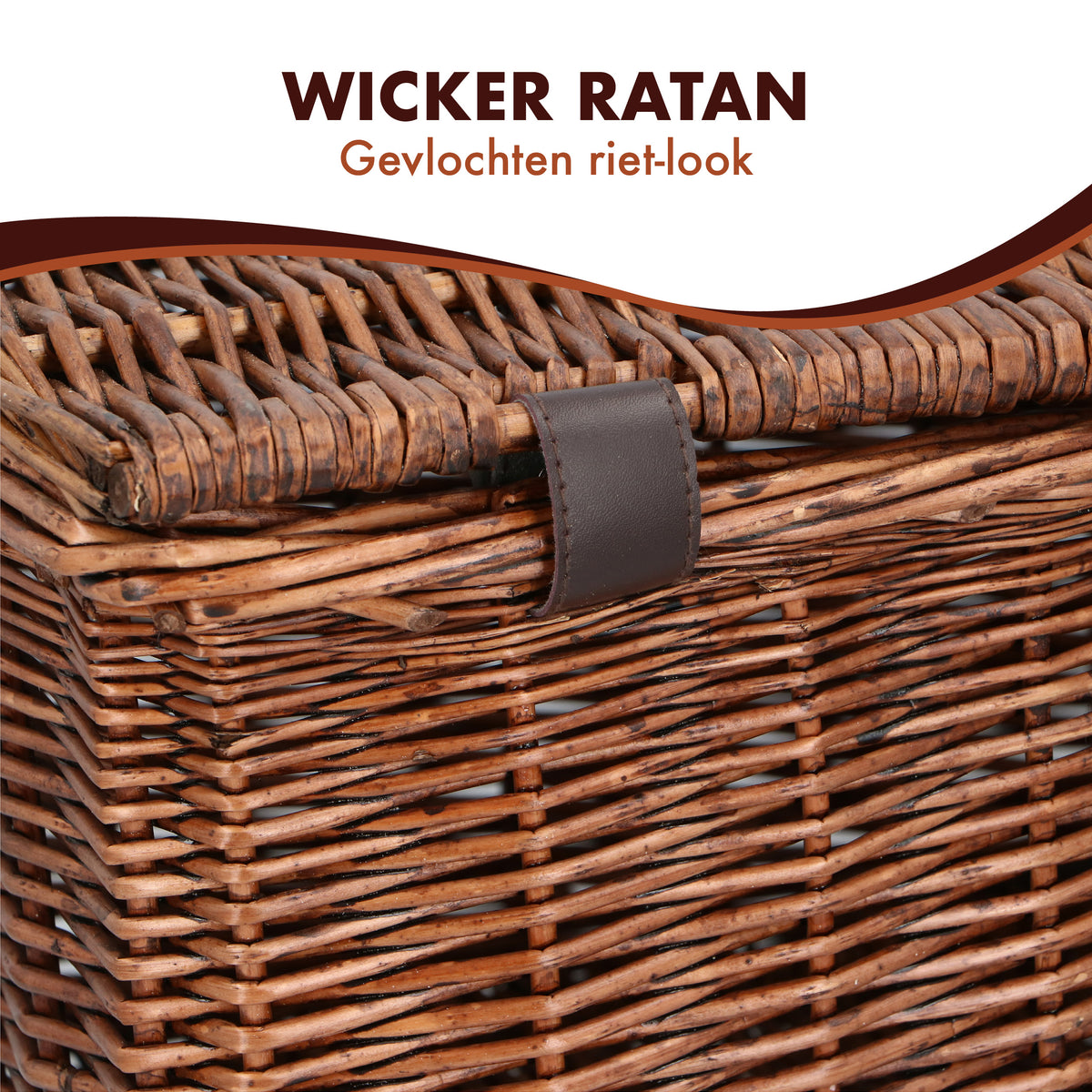 Bicycle Gear Rieten Fietsmand Voor 45x30x25cm