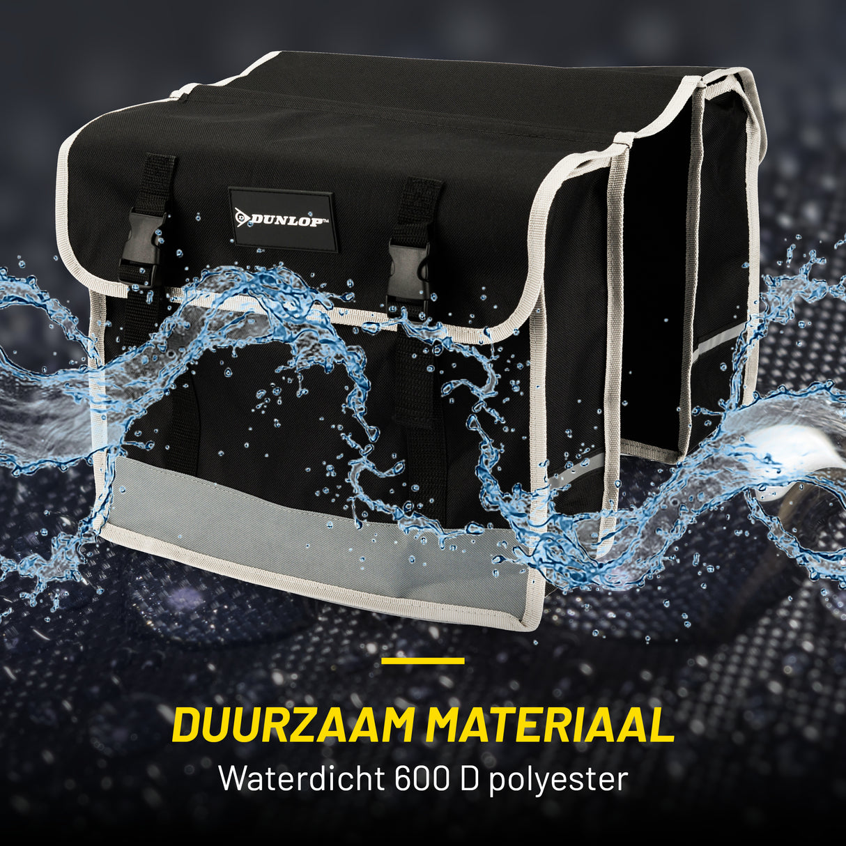 Dunlop Fietstassen Dubbel Waterdicht - Fietstas 36x30x12cm - maximondo