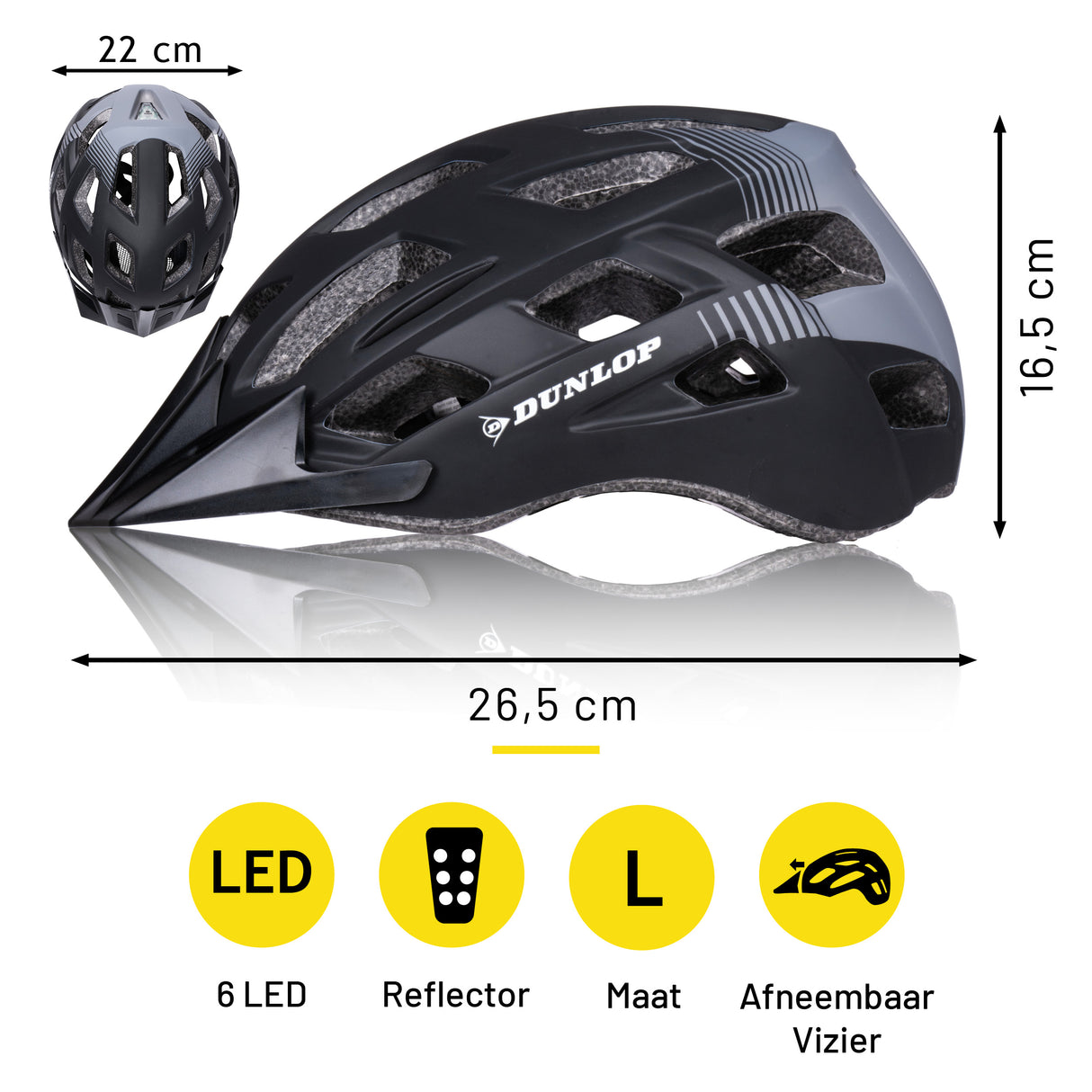 Dunlop Fietshelm - Maat L - Verstelbaar 58-61cm