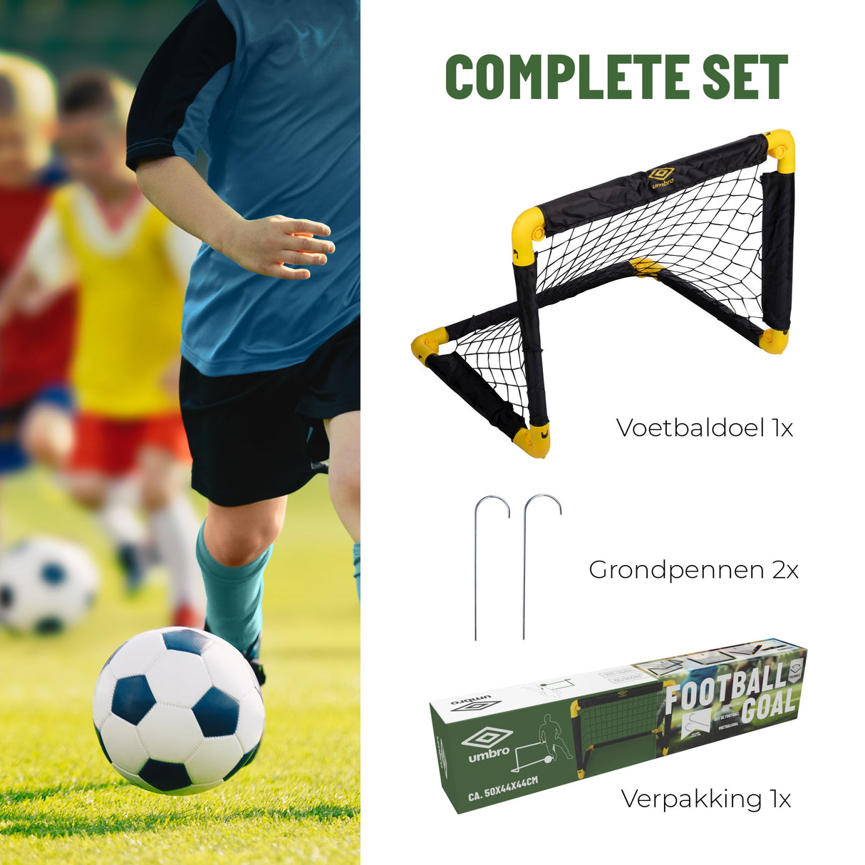 Umbro Voetbaldoel 50 x 44 x 44cm - Opvouwbaar - maximondo