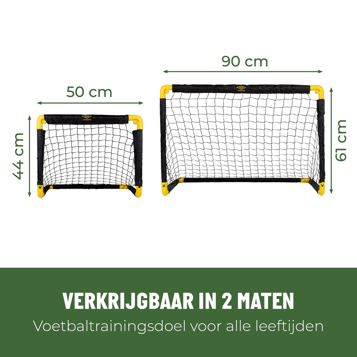Umbro Voetbaldoel 56 x 44,5 x 44,5cm set van 2 - Opvouwbaar - maximondo