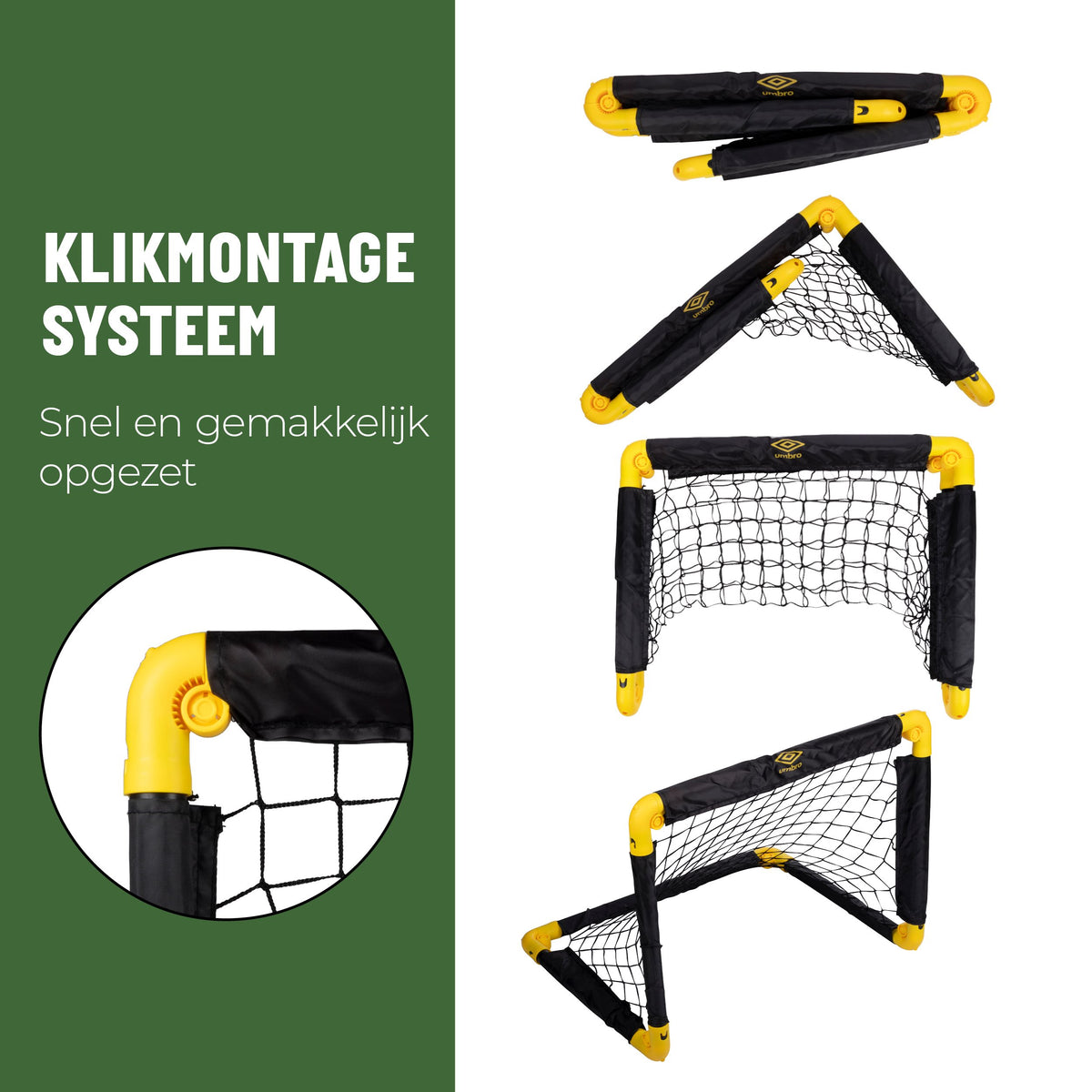 Umbro Voetbaldoel 56 x 44,5 x 44,5cm set van 2 - Opvouwbaar - maximondo