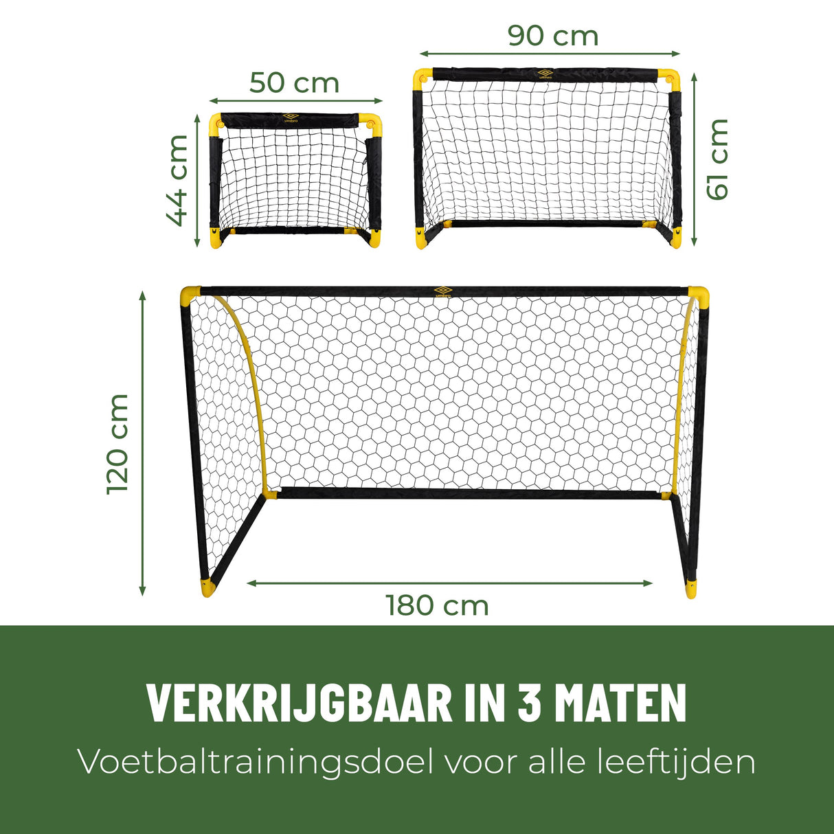 Umbro Voetbaldoel 178 x 92,5 x 123cm - Opvouwbaar - maximondo