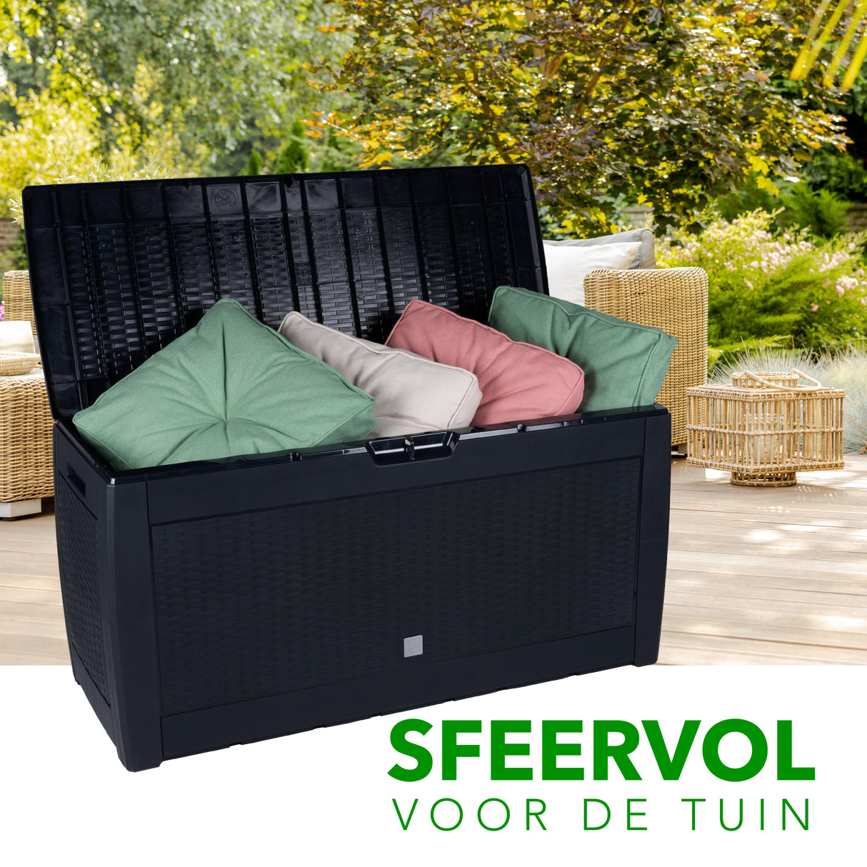 Lifetime Tuinkussenbox 310L - Zwart - maximondo