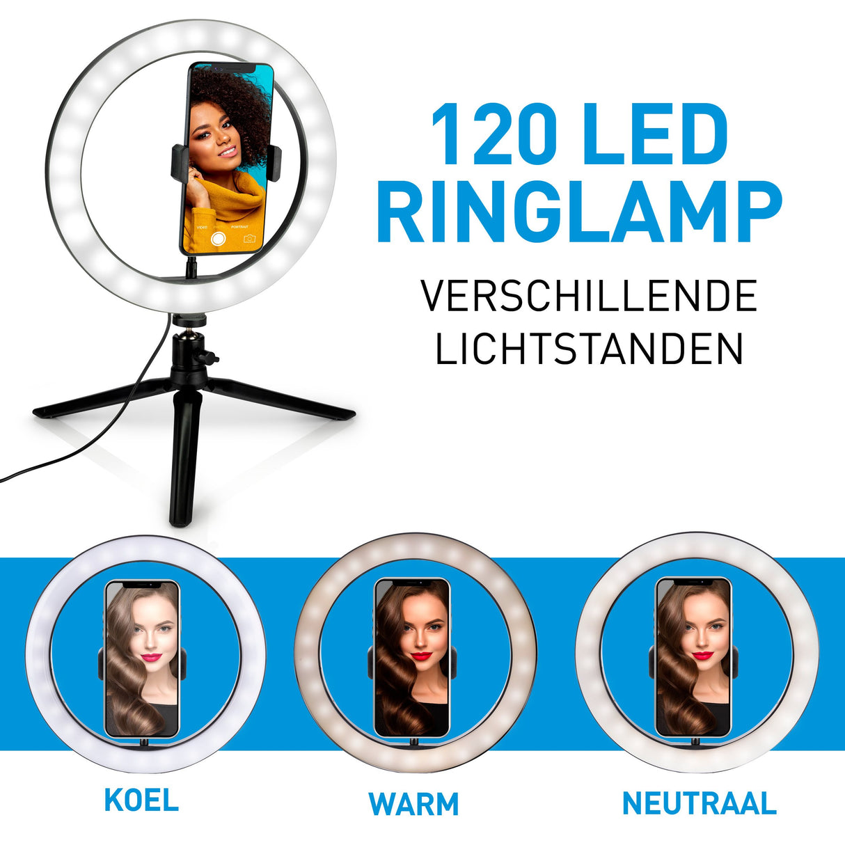 Grundig Ringlamp op Statief LED 25 cm - maximondo