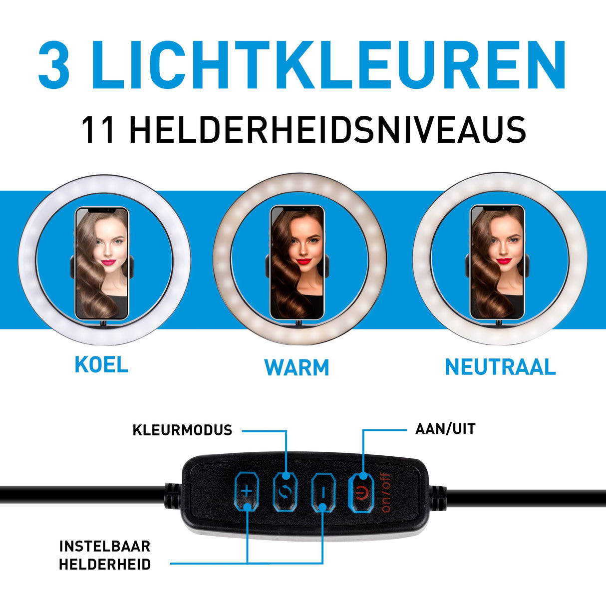 Grundig Ringlamp op Statief LED 25 cm - maximondo