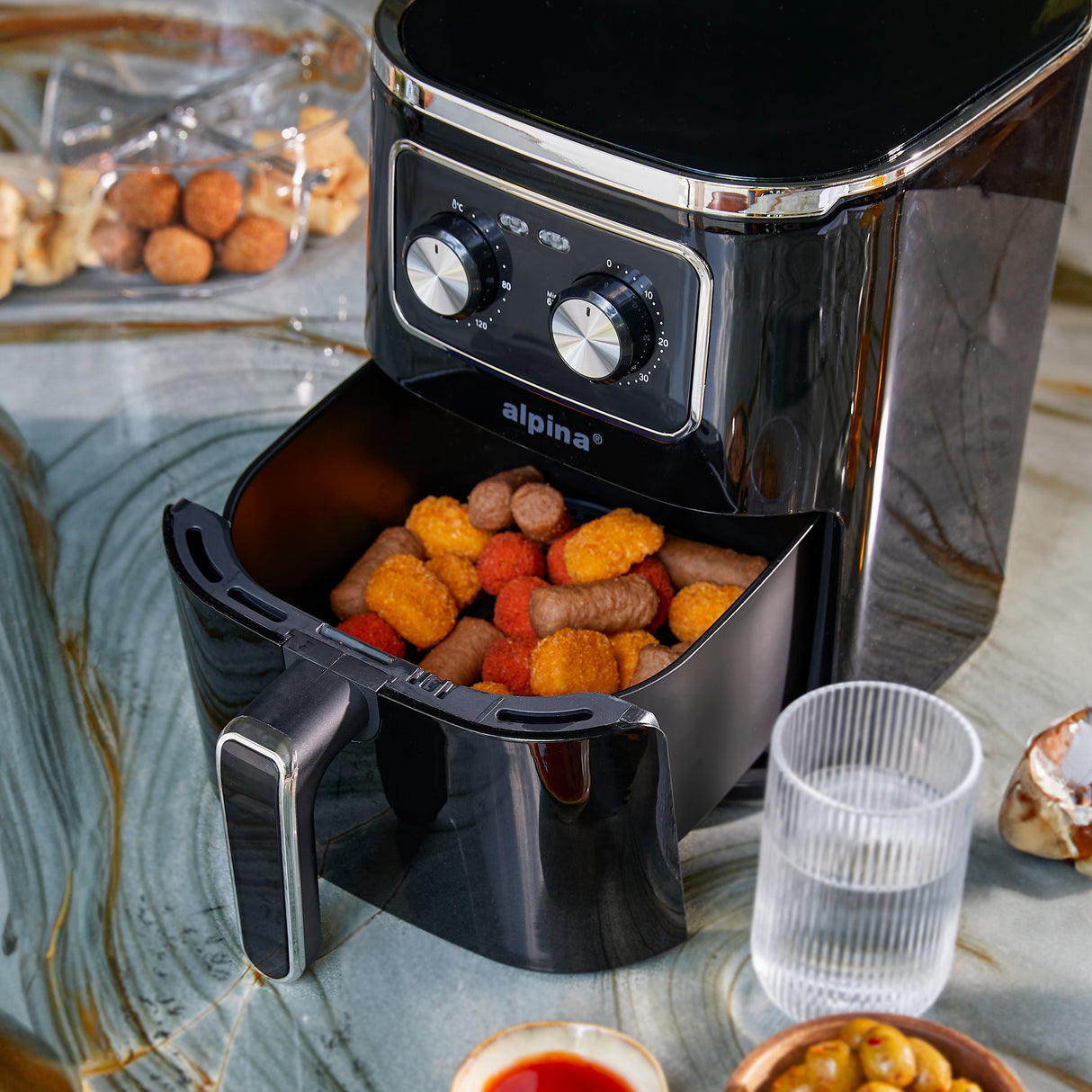 alpina Airfryer 4.5L - Heteluchtfriteuse voor 1-4 Personen