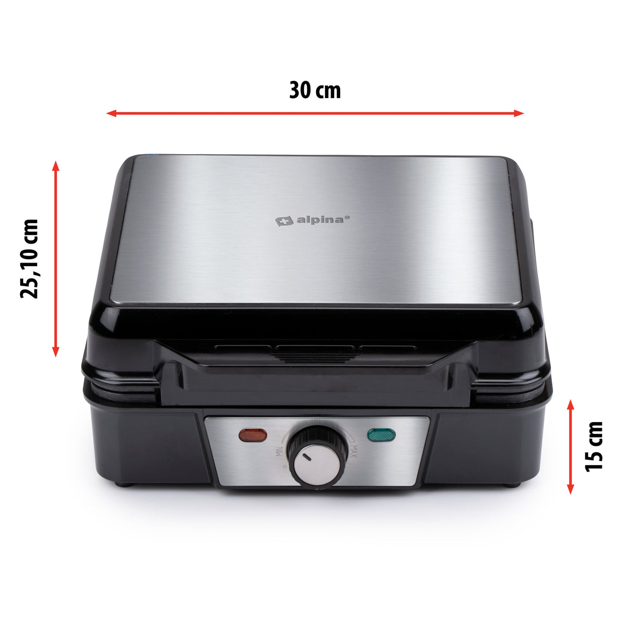 alpina Wafelijzer 4 Wafels 1200W - maximondo