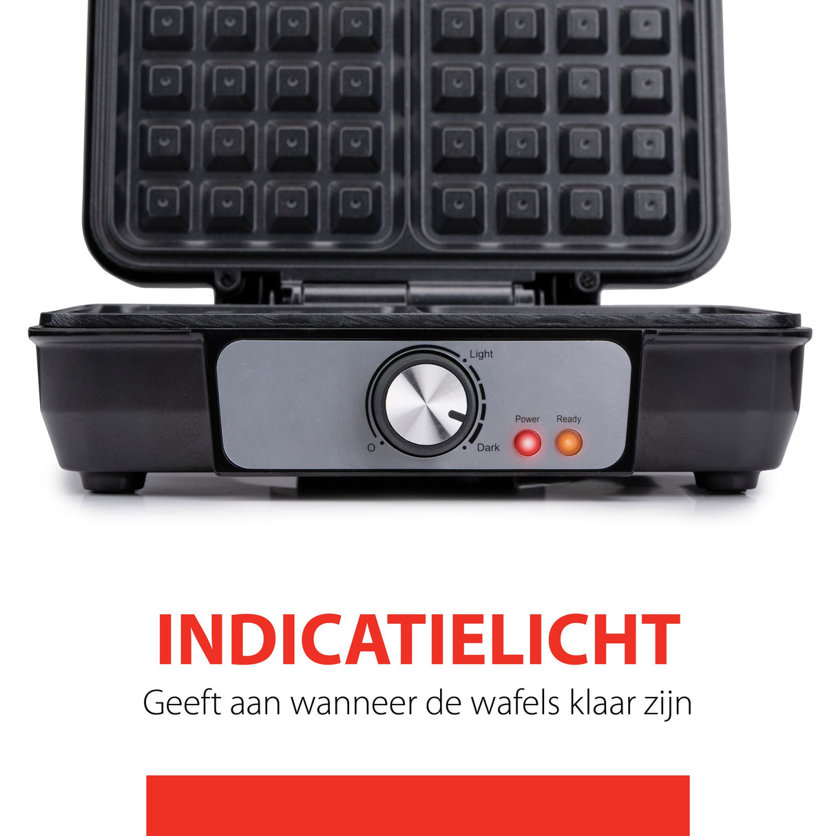 alpina Wafelijzer 1000W - Wafelmaker voor Brusselse Wafels - maximondo