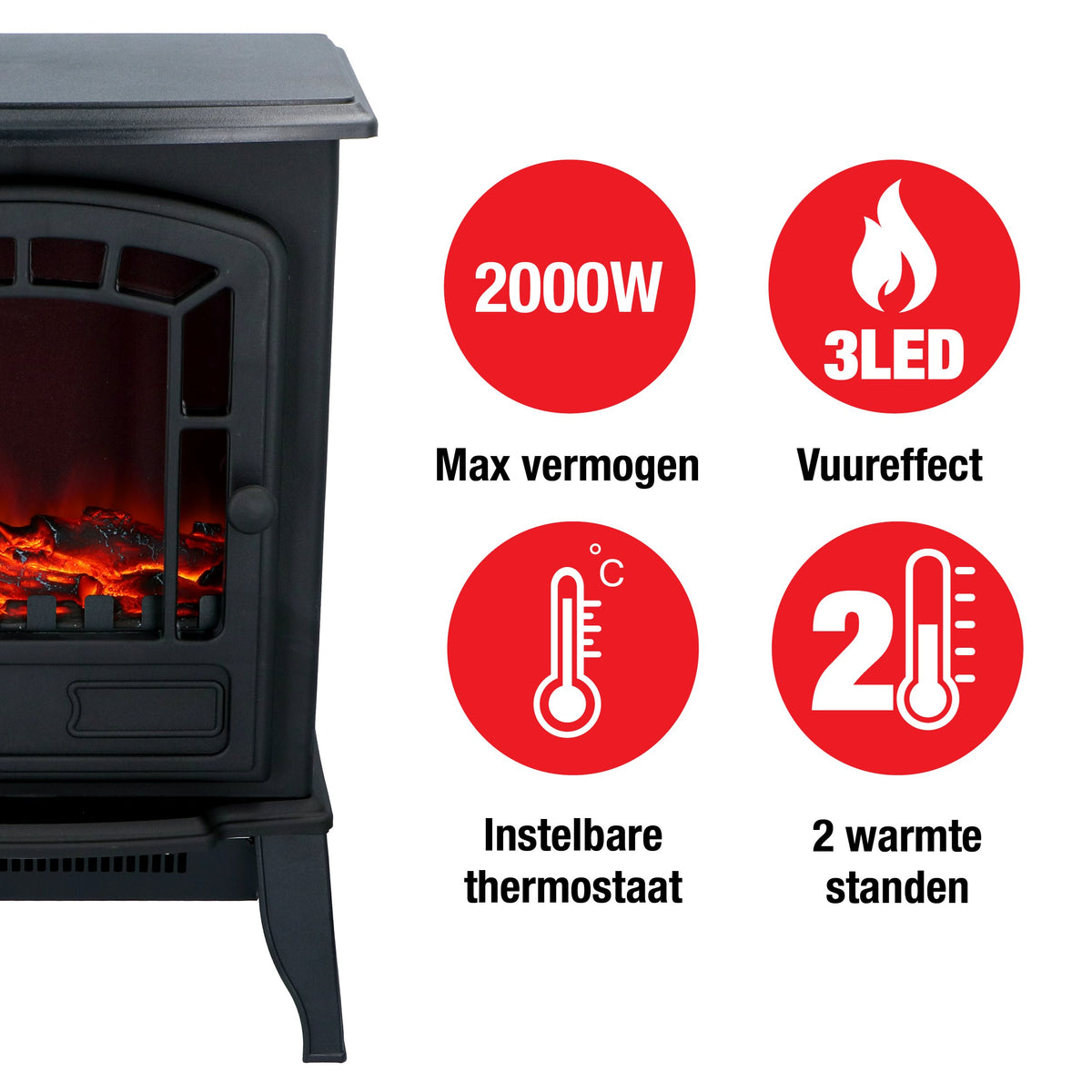 Classic Fire Sfeerhaard Elektrisch Torino 2000W