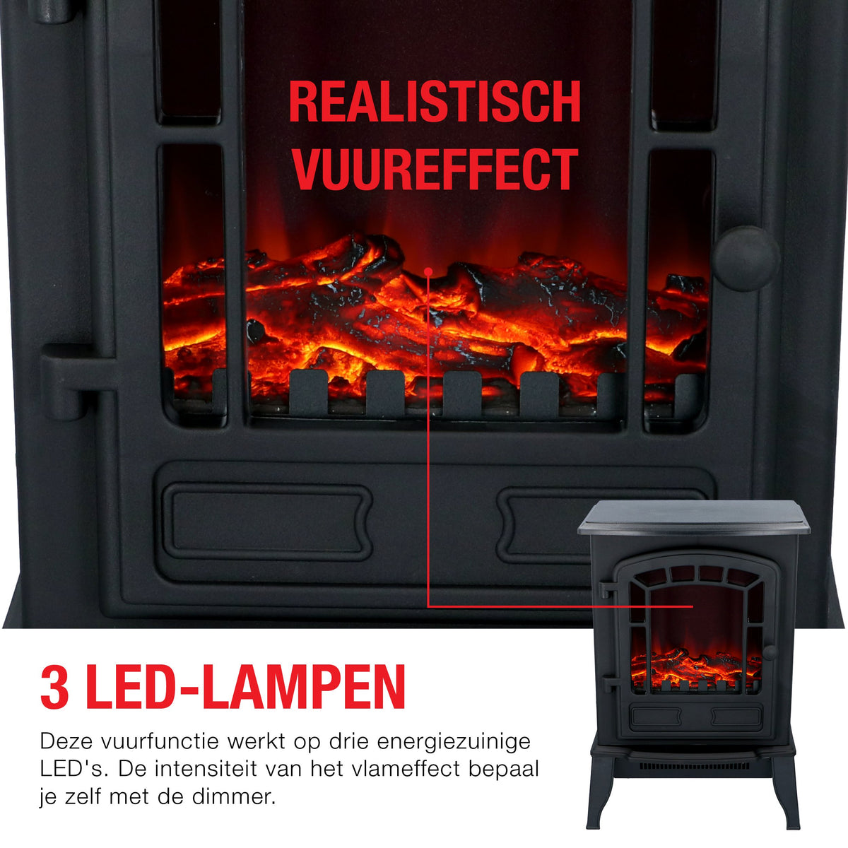 Classic Fire Sfeerhaard Elektrisch Torino 2000W