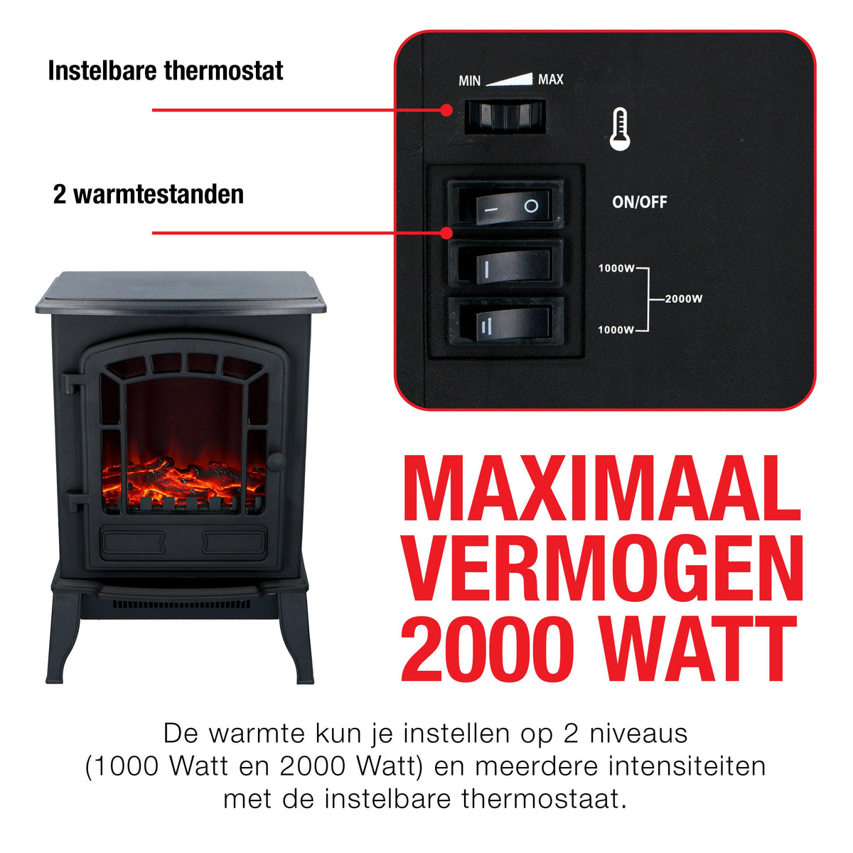 Classic Fire Sfeerhaard Elektrisch Torino 2000W