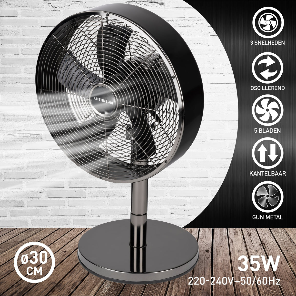 Lifetime Air Tafelventilator 30CM - maximondo