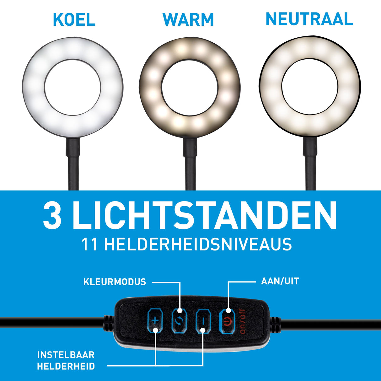Grundig Selfie Ringlamp USB - maximondo