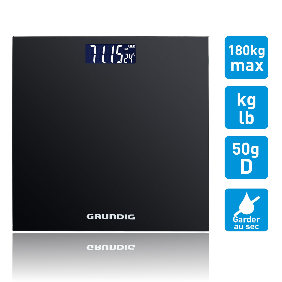 Grundig Personenweegschaal – Digitale Weegschaal - maximondo
